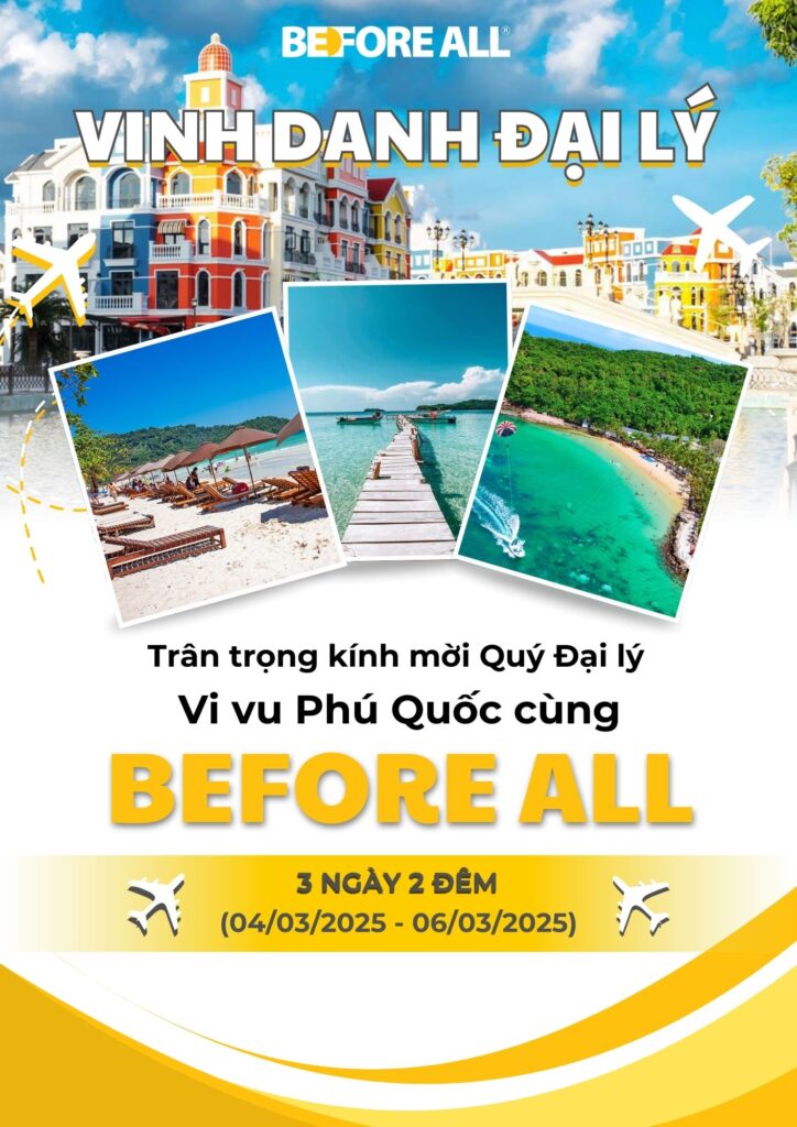 Before All mời đại lý xuất sắc tham dự chuyến du lịch tại đảo ngọc Phú Quốc.