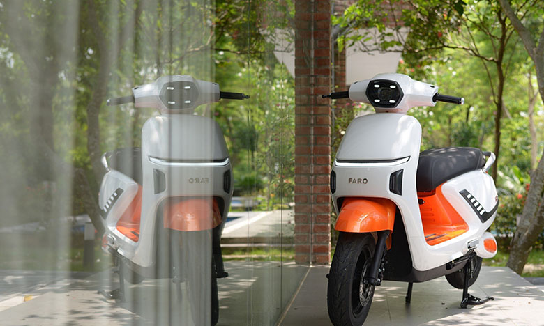Xe máy điện Faro sở hữu thiết kế độc đáo.